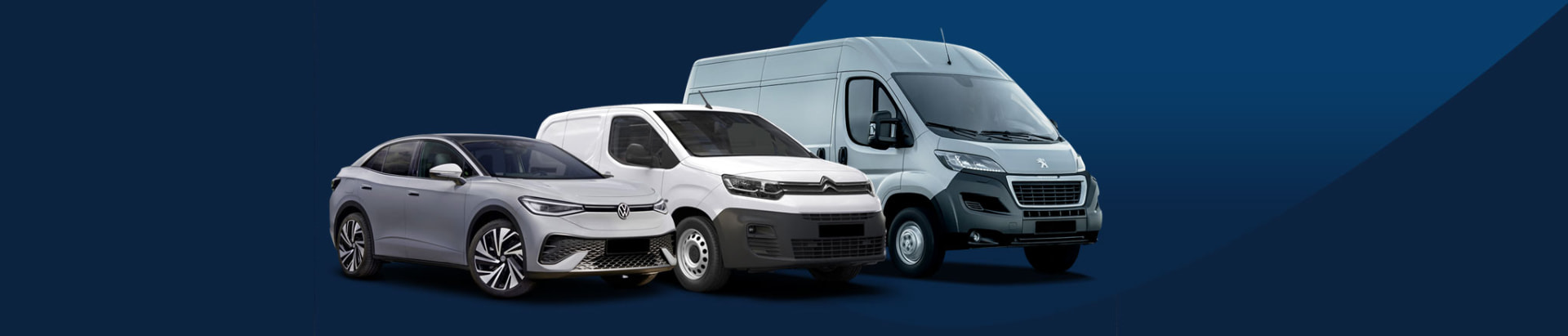 Aldryx fleet: electric car, compact van and large panel van